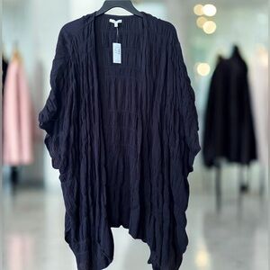 Maurices Black Textured Open Cardigan/One Size/NWT